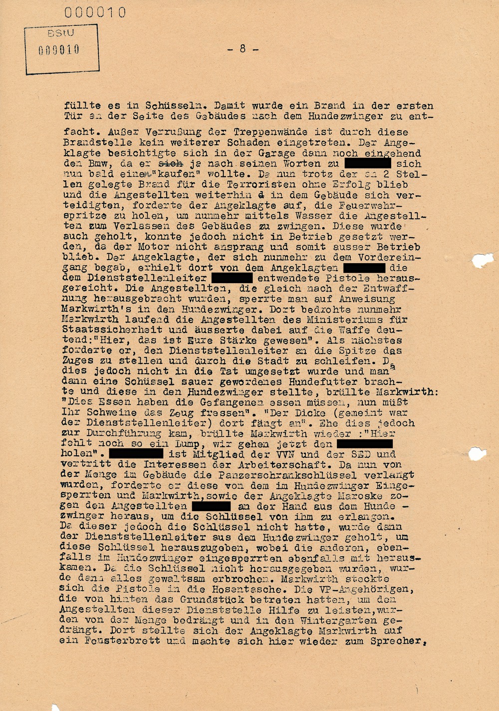 Urteil des Bezirksgerichts Dresden gegen Beteiligte am Volksaufstand