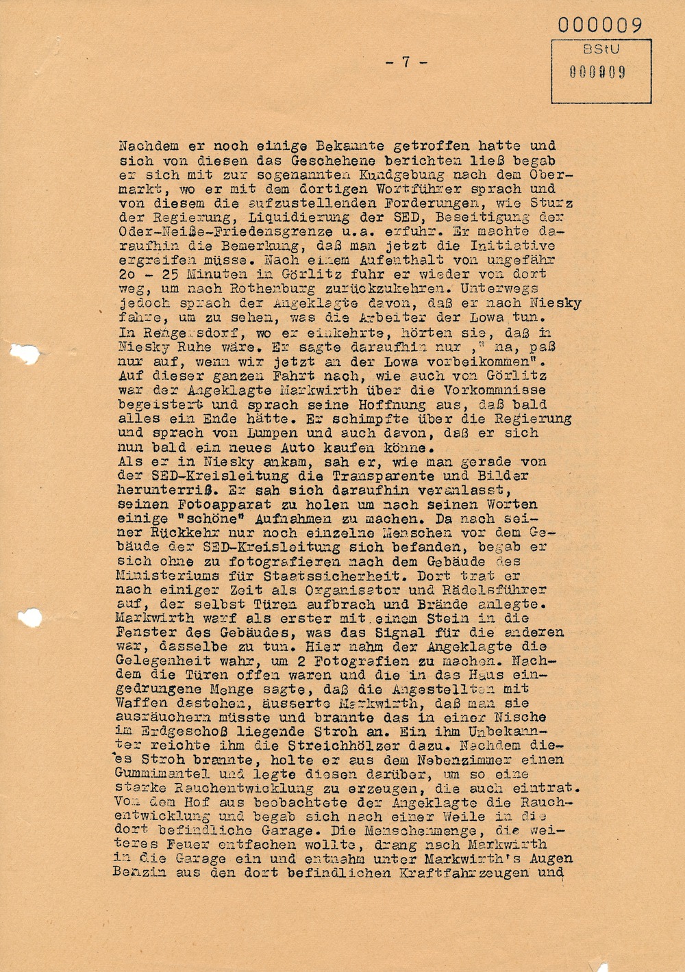 Urteil des Bezirksgerichts Dresden gegen Beteiligte am Volksaufstand