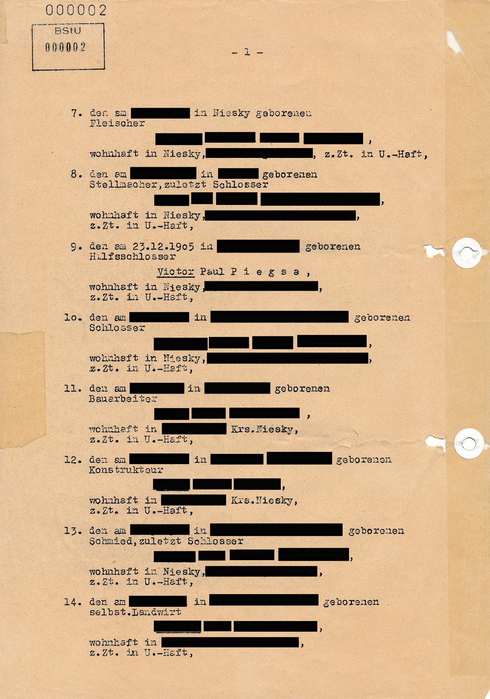 Urteil des Bezirksgerichts Dresden gegen Beteiligte am Volksaufstand