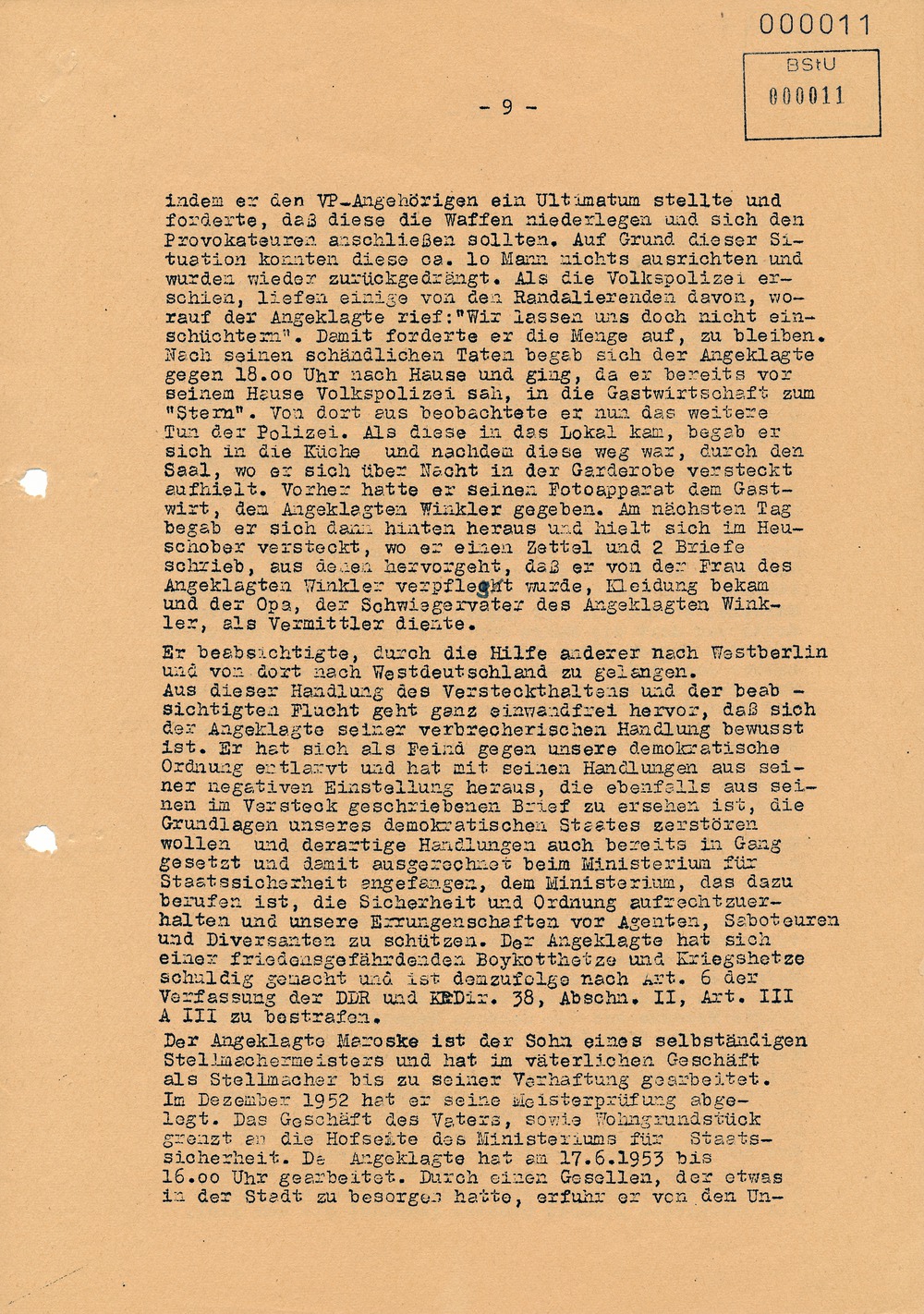 Urteil des Bezirksgerichts Dresden gegen Beteiligte am Volksaufstand