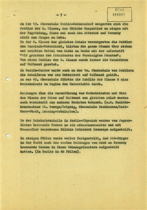 Reaktionen der DDR-Bevölkerung auf den Mord an John F. Kennedy
