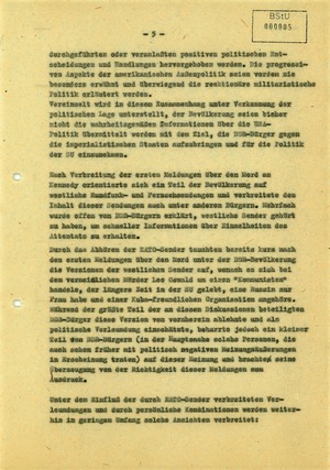Reaktionen der DDR-Bevölkerung auf den Mord an John F. Kennedy