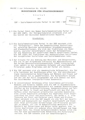 Bericht über die Formierung von Oppositionsbewegungen in der DDR