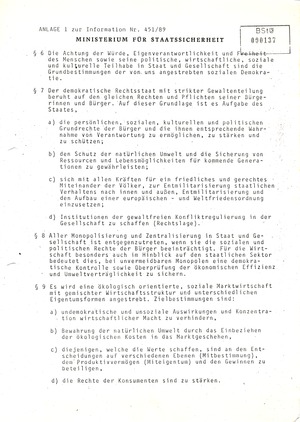 Bericht über die Formierung von Oppositionsbewegungen in der DDR