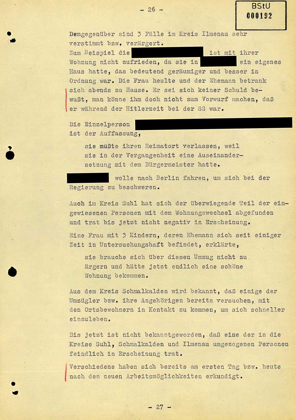 Abschlussbericht der Bezirksverwaltung Suhl zur Aktion "Festigung"