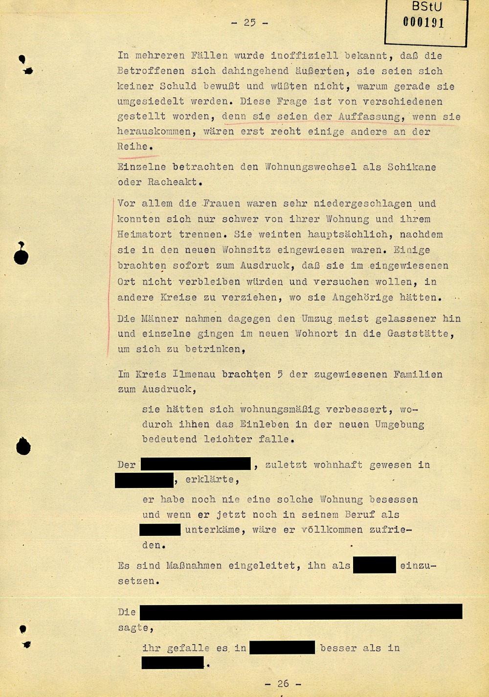 Abschlussbericht der Bezirksverwaltung Suhl zur Aktion "Festigung"