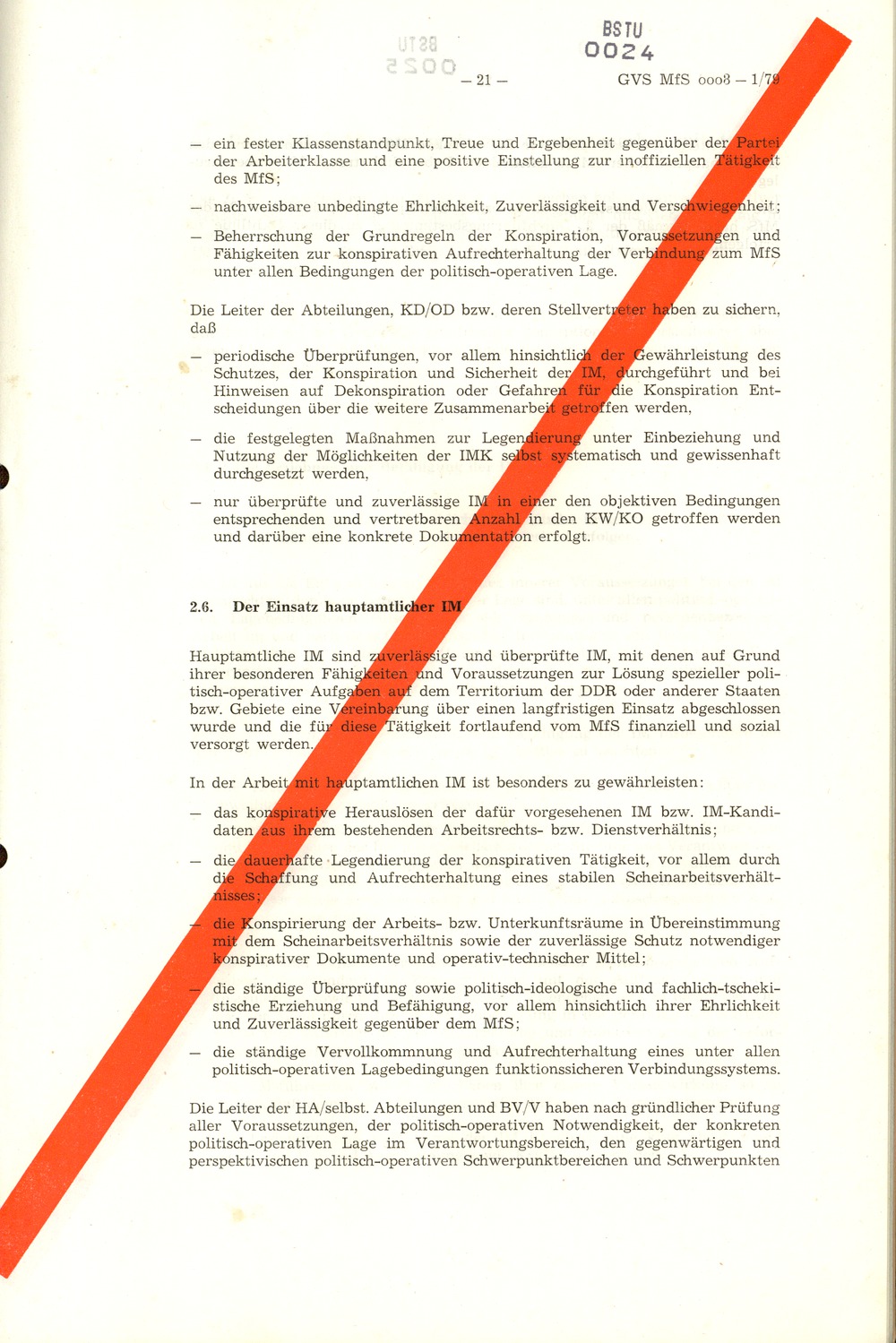 Richtlinie 1/79 für die Arbeit mit Inoffiziellen Mitarbeitern und Gesellschaftlichen Mitarbeitern für Sicherheit