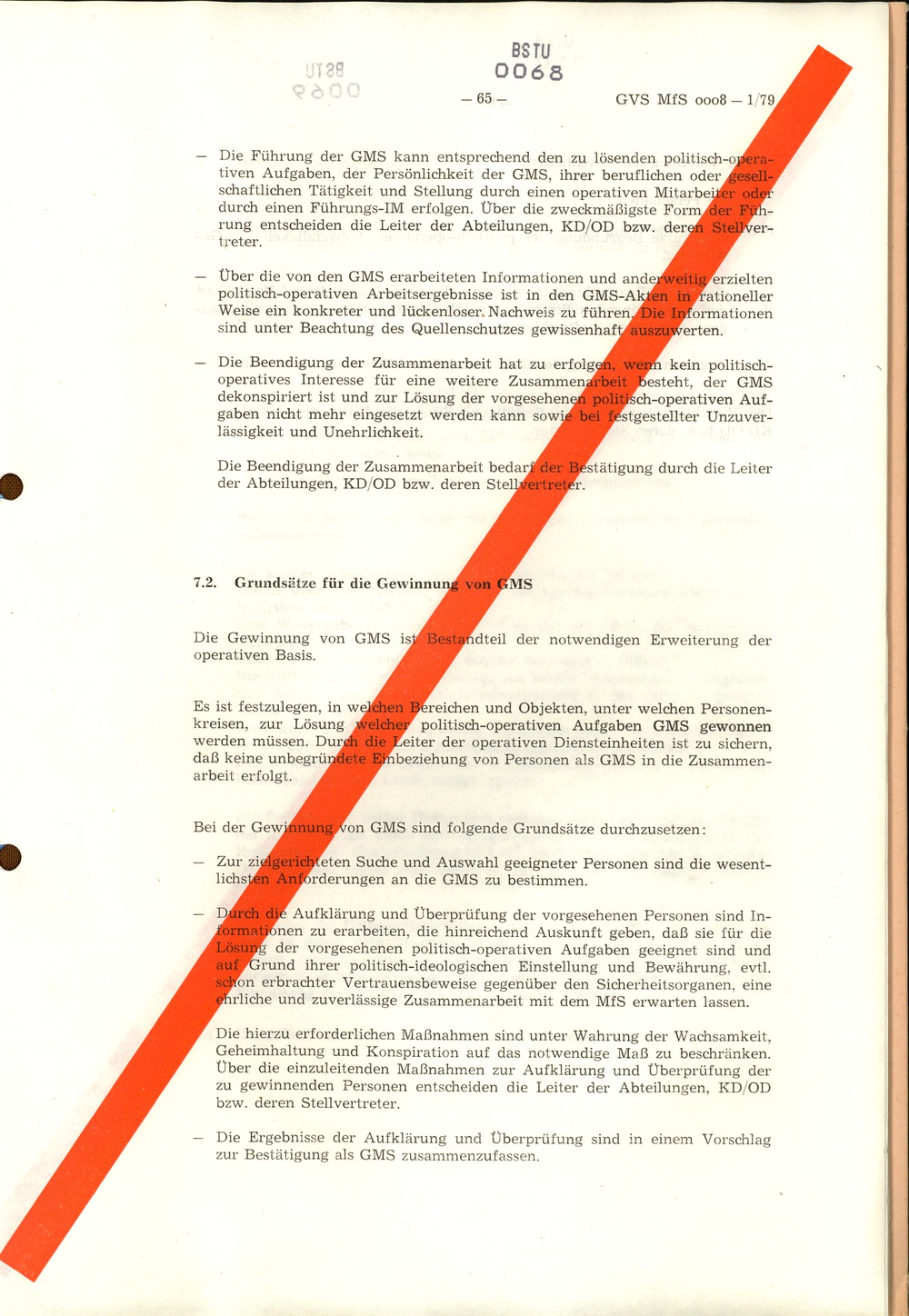 Richtlinie 1/79 für die Arbeit mit Inoffiziellen Mitarbeitern und Gesellschaftlichen Mitarbeitern für Sicherheit