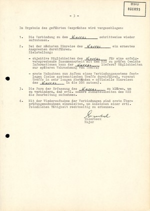 Bericht über ein Gespräch der Stasi mit Karl-Heinz Kurras im Jahre 1976
