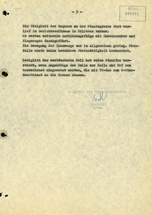 Bericht der Bezirksverwaltung Karl-Marx-Stadt nach Abschluss der Zwangsumsiedlungen 1961
