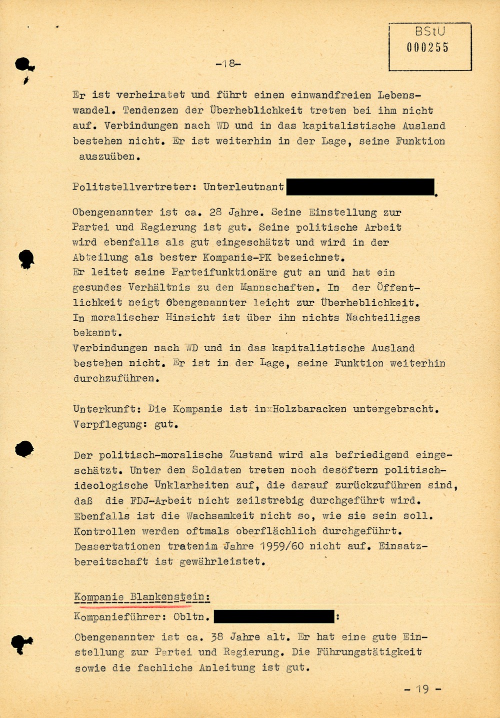 Einschätzung über die Lage an der Staatsgrenze zur Bundesrepublik im Bezirk Gera