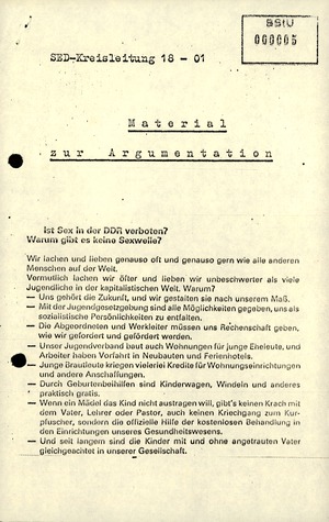 Material zur Argumentation über Meinungsfreiheit in der DDR
