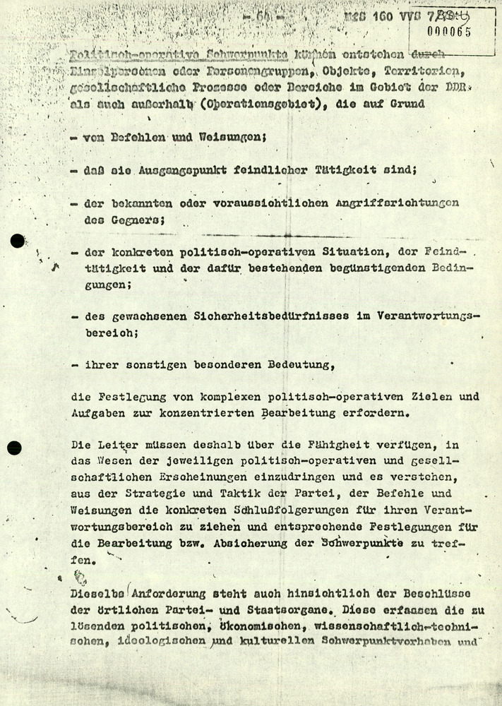 Dissertation "Die Planung der politisch-operativen Arbeit im Ministerium für Staatssicherheit"