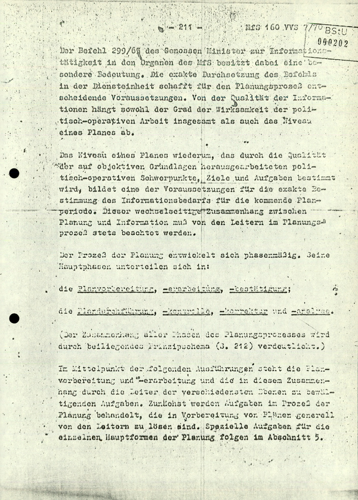 Dissertation "Die Planung der politisch-operativen Arbeit im Ministerium für Staatssicherheit"