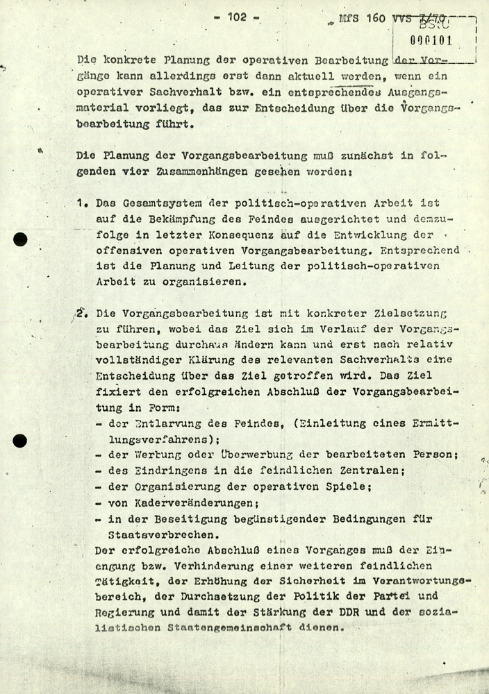 Dissertation "Die Planung der politisch-operativen Arbeit im Ministerium für Staatssicherheit"