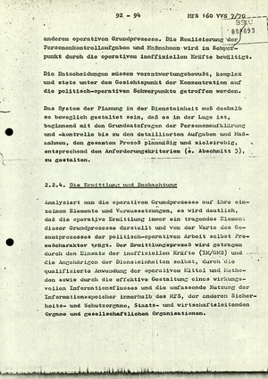 Dissertation "Die Planung der politisch-operativen Arbeit im Ministerium für Staatssicherheit"