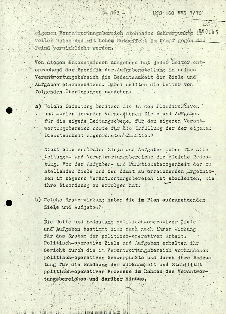 Dissertation "Die Planung der politisch-operativen Arbeit im Ministerium für Staatssicherheit"
