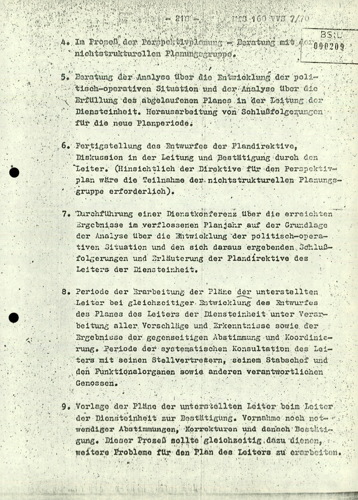 Dissertation "Die Planung der politisch-operativen Arbeit im Ministerium für Staatssicherheit"