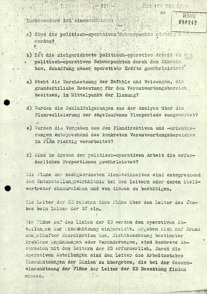 Dissertation "Die Planung der politisch-operativen Arbeit im Ministerium für Staatssicherheit"