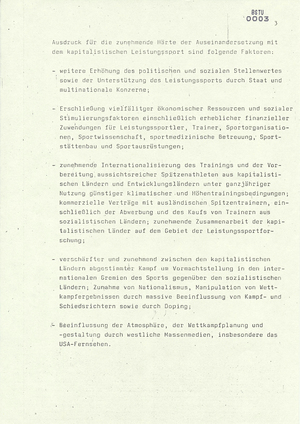 Bericht über die Teilnahme der DDR-Mannschaft an den Spielen der XXIV. Olympiade