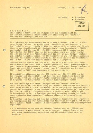 Weitere Reaktionen von Mitgliedern der Gesellschaft für Deutsch-Sowjetische Freundschaft (DSF)