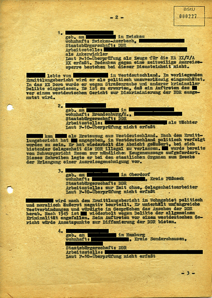 Befristete Ausreisesperre für Bürger der DDR in das kapitalistische Ausland einschließlich Westdeutschlands und des besonderen Territoriums Westberlin (20.10.1967)