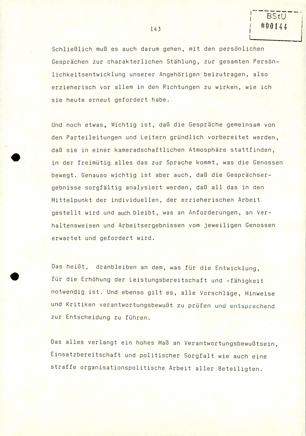 Referat Erich Mielkes zur Auswertung der 8. Tagung des Zentralkomitees der SED