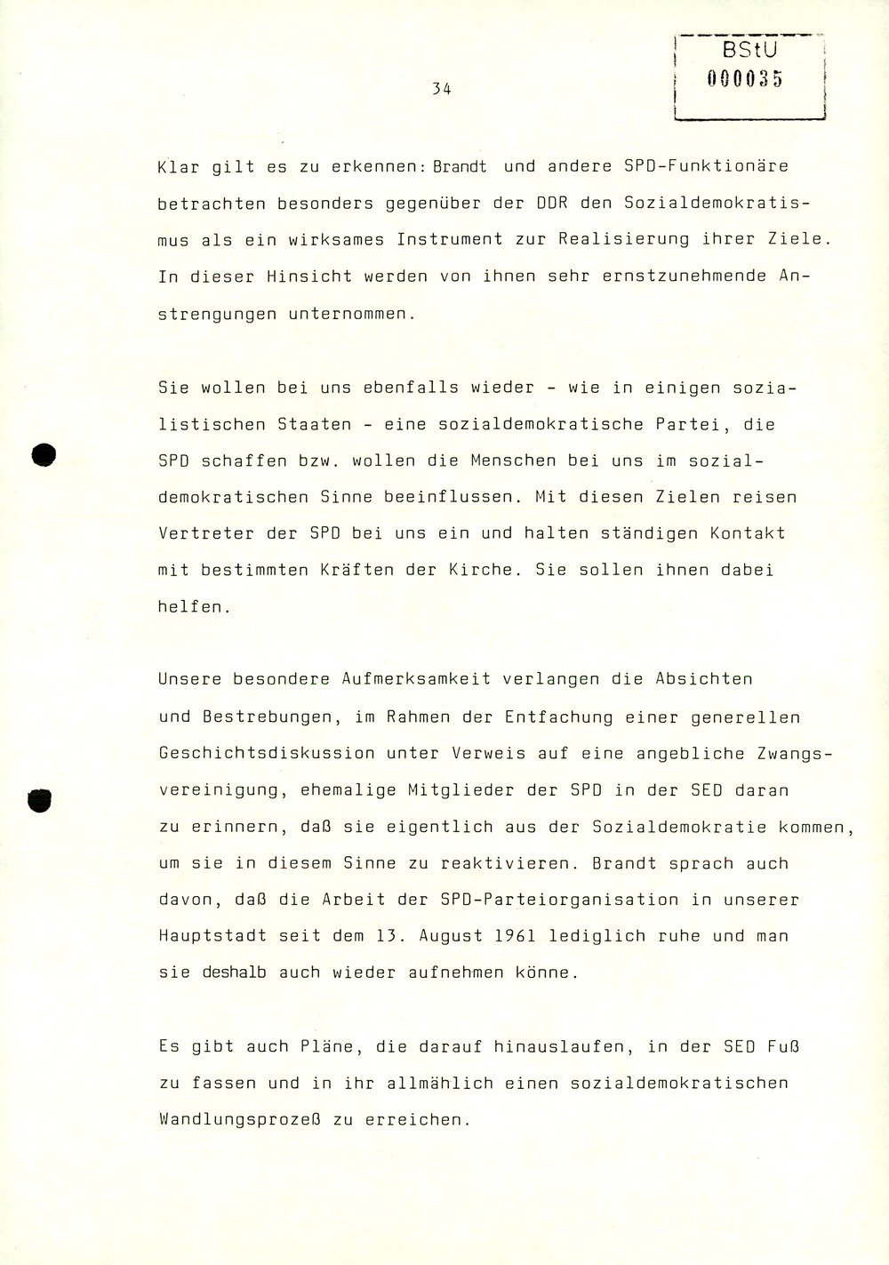 Referat Erich Mielkes zur Auswertung der 8. Tagung des Zentralkomitees der SED