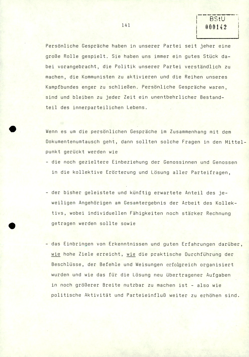 Referat Erich Mielkes zur Auswertung der 8. Tagung des Zentralkomitees der SED