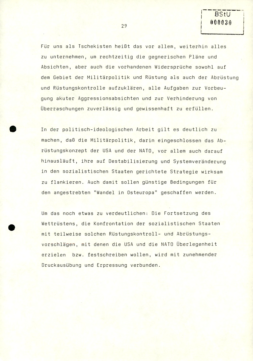 Referat Erich Mielkes zur Auswertung der 8. Tagung des Zentralkomitees der SED