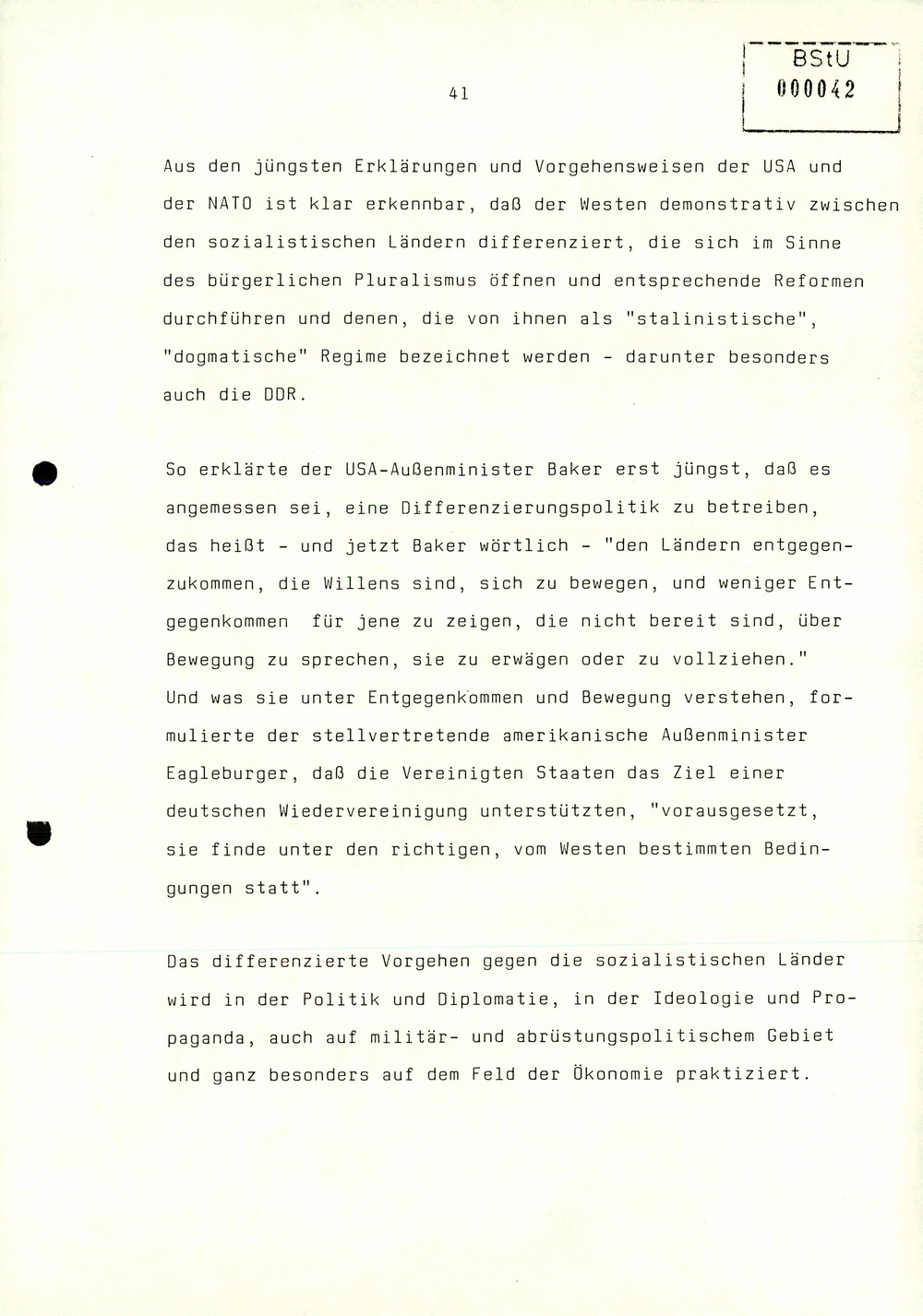 Referat Erich Mielkes zur Auswertung der 8. Tagung des Zentralkomitees der SED