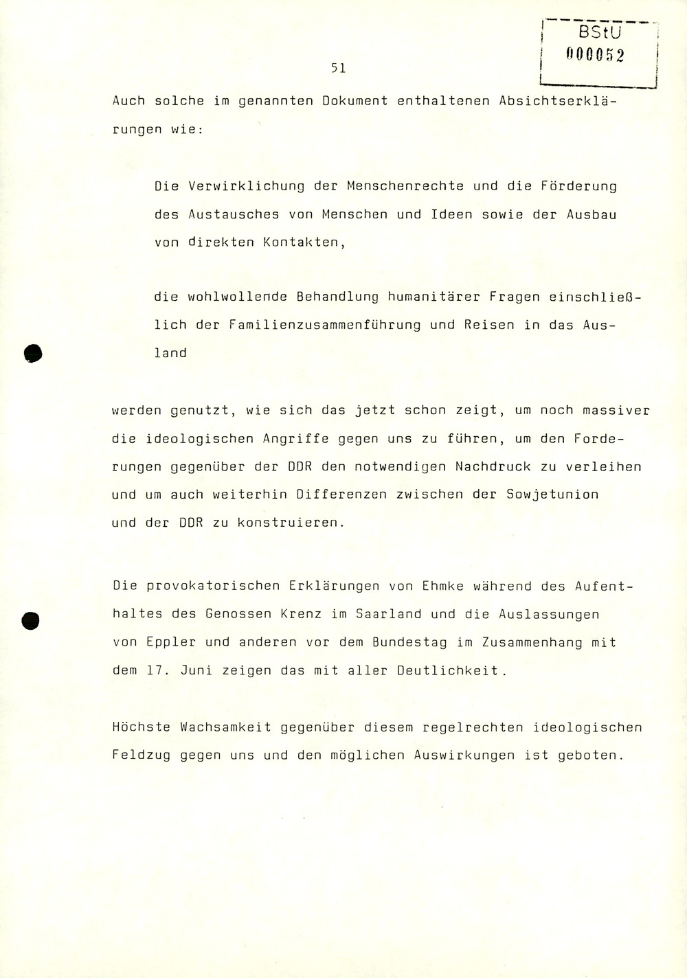 Referat Erich Mielkes zur Auswertung der 8. Tagung des Zentralkomitees der SED