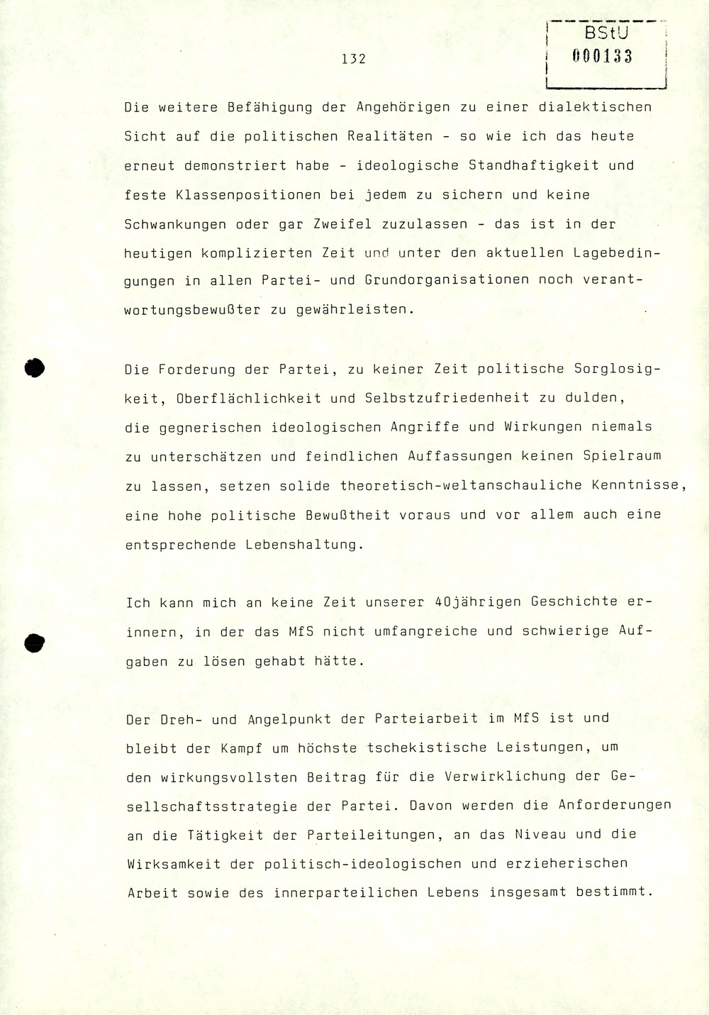 Referat Erich Mielkes zur Auswertung der 8. Tagung des Zentralkomitees der SED
