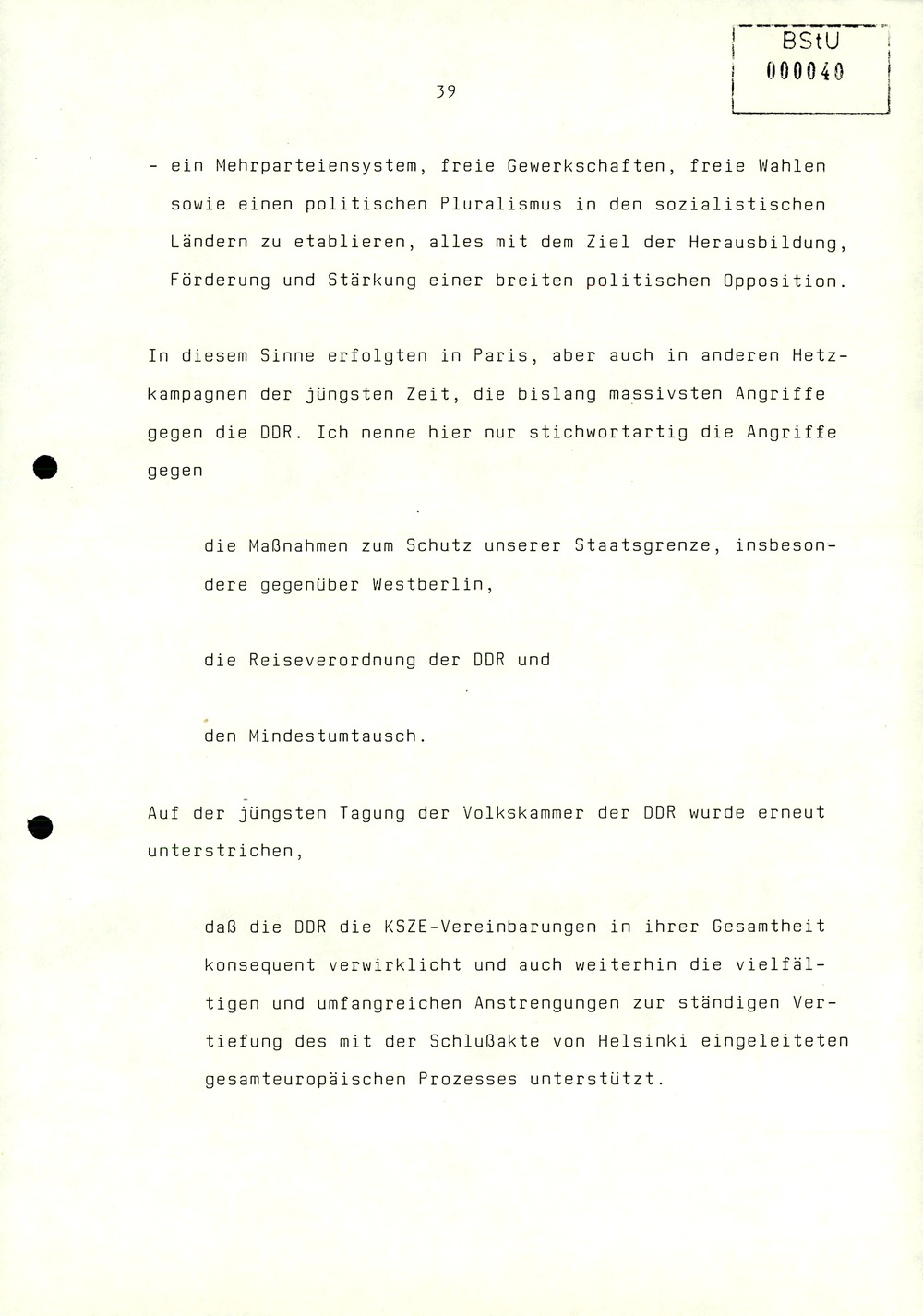 Referat Erich Mielkes zur Auswertung der 8. Tagung des Zentralkomitees der SED