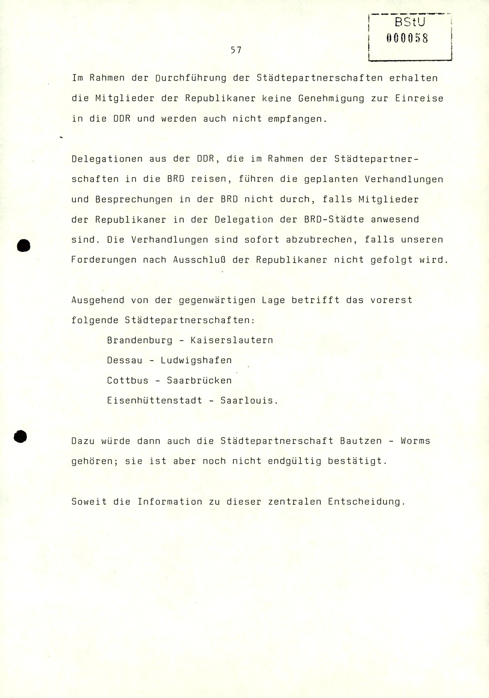 Referat Erich Mielkes zur Auswertung der 8. Tagung des Zentralkomitees der SED