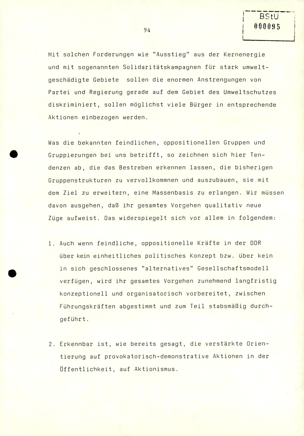Referat Erich Mielkes zur Auswertung der 8. Tagung des Zentralkomitees der SED