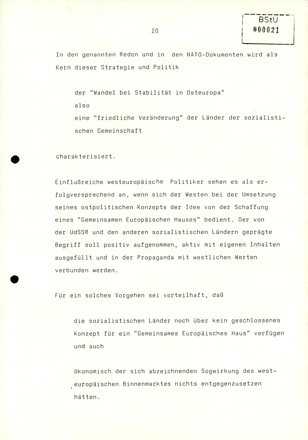 Referat Erich Mielkes zur Auswertung der 8. Tagung des Zentralkomitees der SED