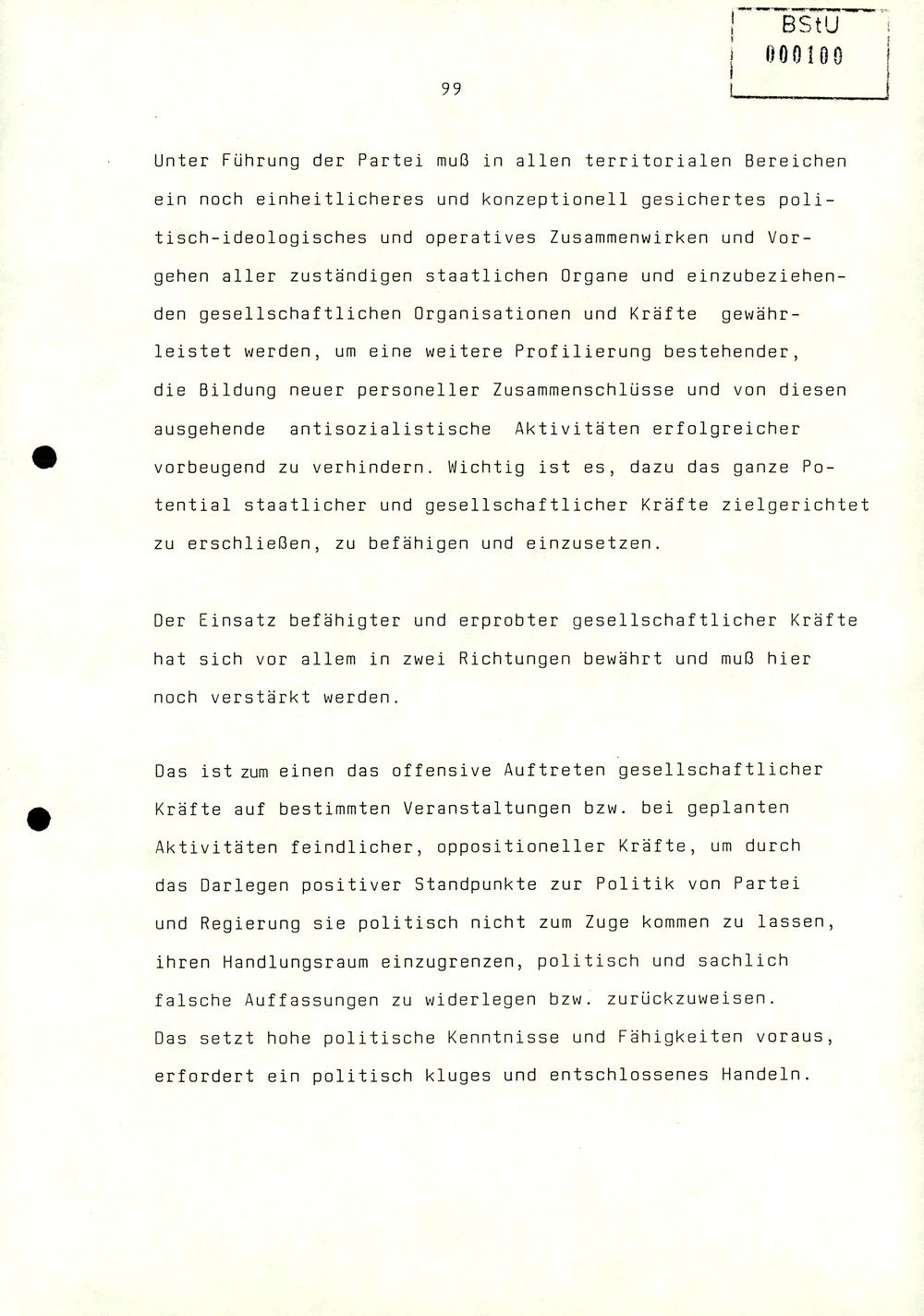 Referat Erich Mielkes zur Auswertung der 8. Tagung des Zentralkomitees der SED