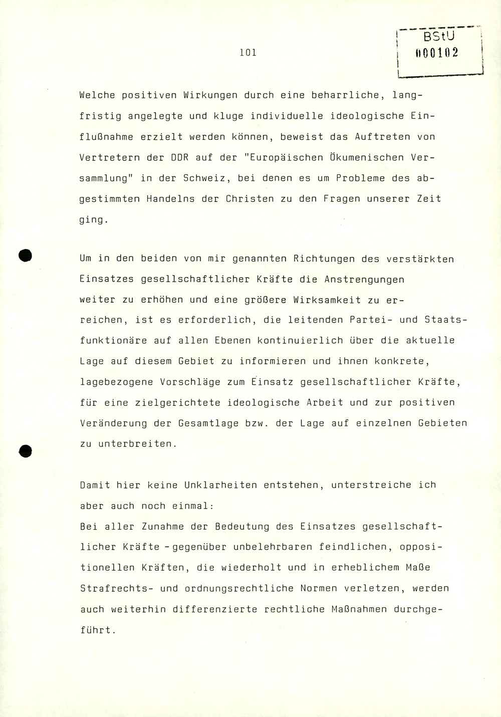 Referat Erich Mielkes zur Auswertung der 8. Tagung des Zentralkomitees der SED