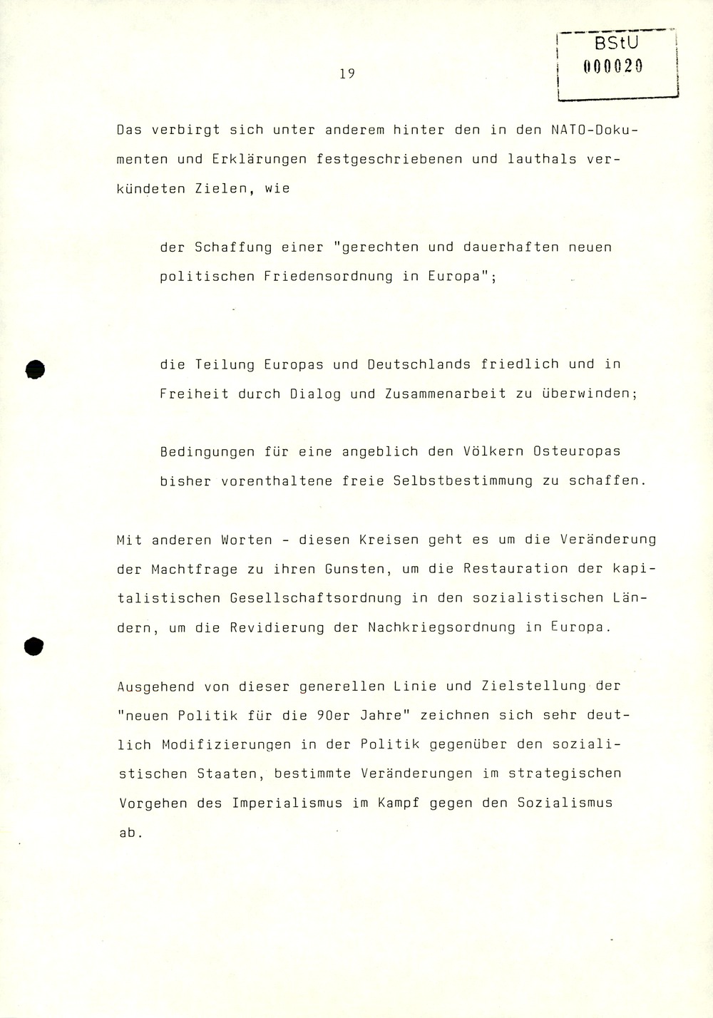 Referat Erich Mielkes zur Auswertung der 8. Tagung des Zentralkomitees der SED