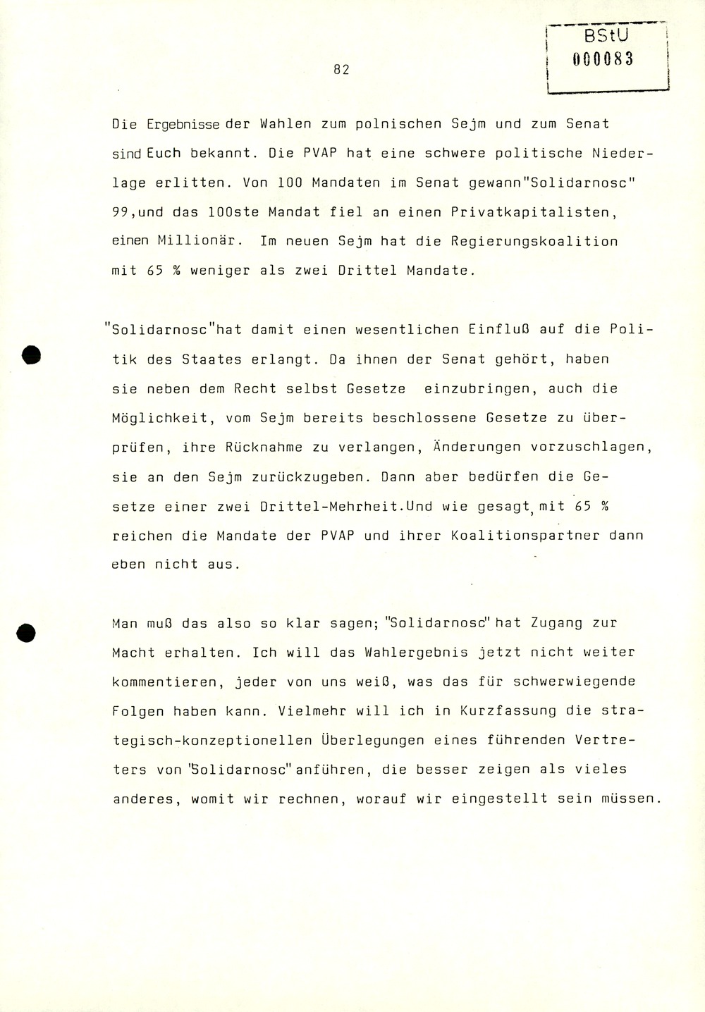 Referat Erich Mielkes zur Auswertung der 8. Tagung des Zentralkomitees der SED