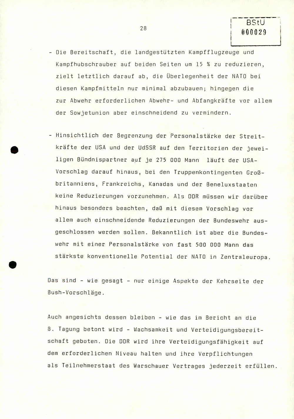Referat Erich Mielkes zur Auswertung der 8. Tagung des Zentralkomitees der SED