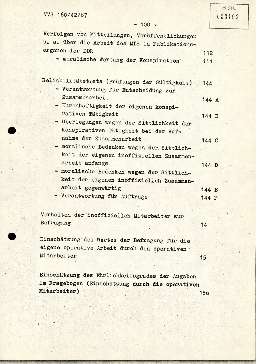 Dissertation "Die Wirksamkeit moralischer Faktoren im Verhalten der Bürger der DDR zur inoffiziellen Zusammenarbeit mit dem MfS"