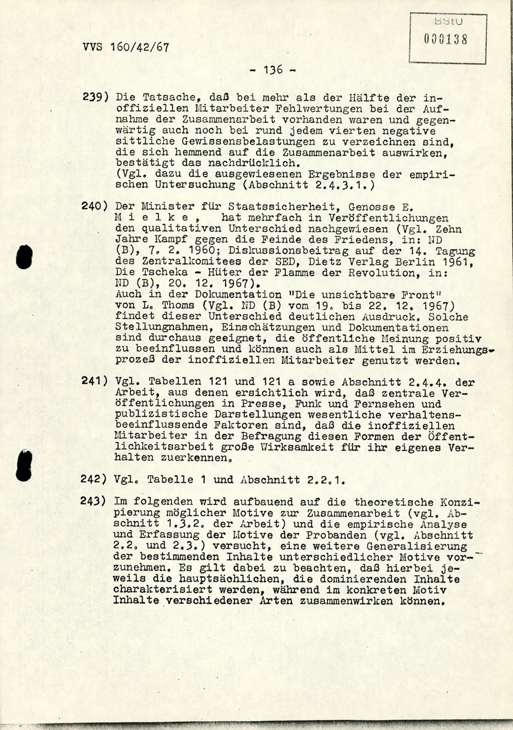 Dissertation "Die Wirksamkeit moralischer Faktoren im Verhalten der Bürger der DDR zur inoffiziellen Zusammenarbeit mit dem MfS"