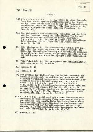 Dissertation "Die Wirksamkeit moralischer Faktoren im Verhalten der Bürger der DDR zur inoffiziellen Zusammenarbeit mit dem MfS"