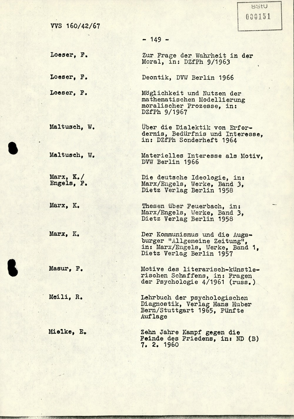 Dissertation "Die Wirksamkeit moralischer Faktoren im Verhalten der Bürger der DDR zur inoffiziellen Zusammenarbeit mit dem MfS"