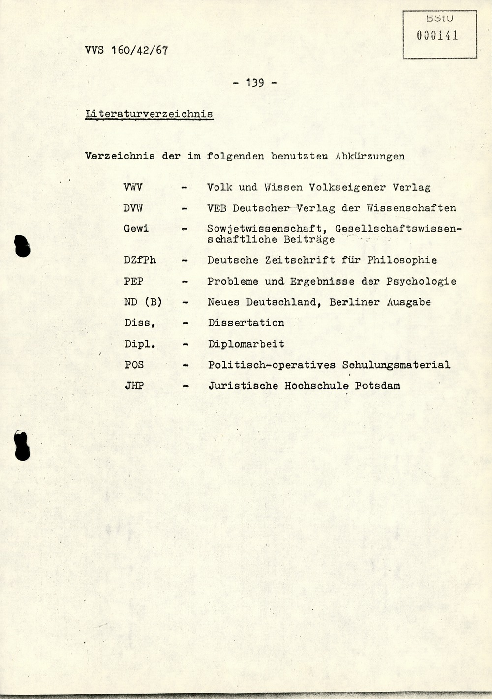 Dissertation "Die Wirksamkeit moralischer Faktoren im Verhalten der Bürger der DDR zur inoffiziellen Zusammenarbeit mit dem MfS"