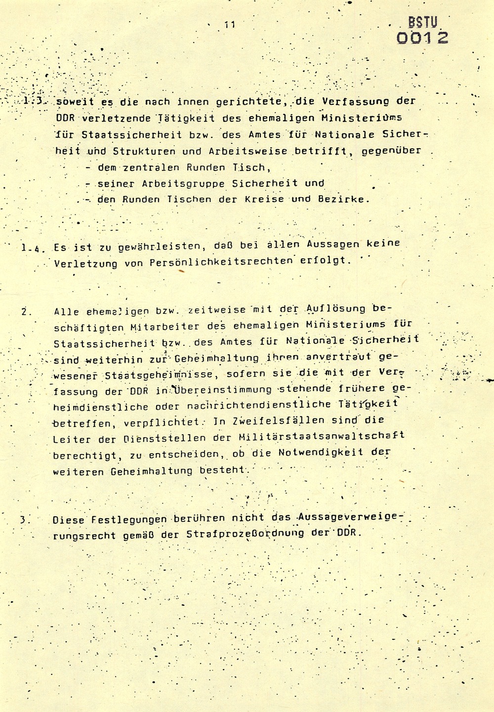 "Beschluss über weitere Maßnahmen zur Auflösung des ehemaligen Amtes für Nationale Sicherheit"