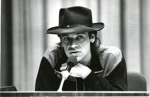 Udo Lindenberg bei der Pressekonferenz am 25.10.1983