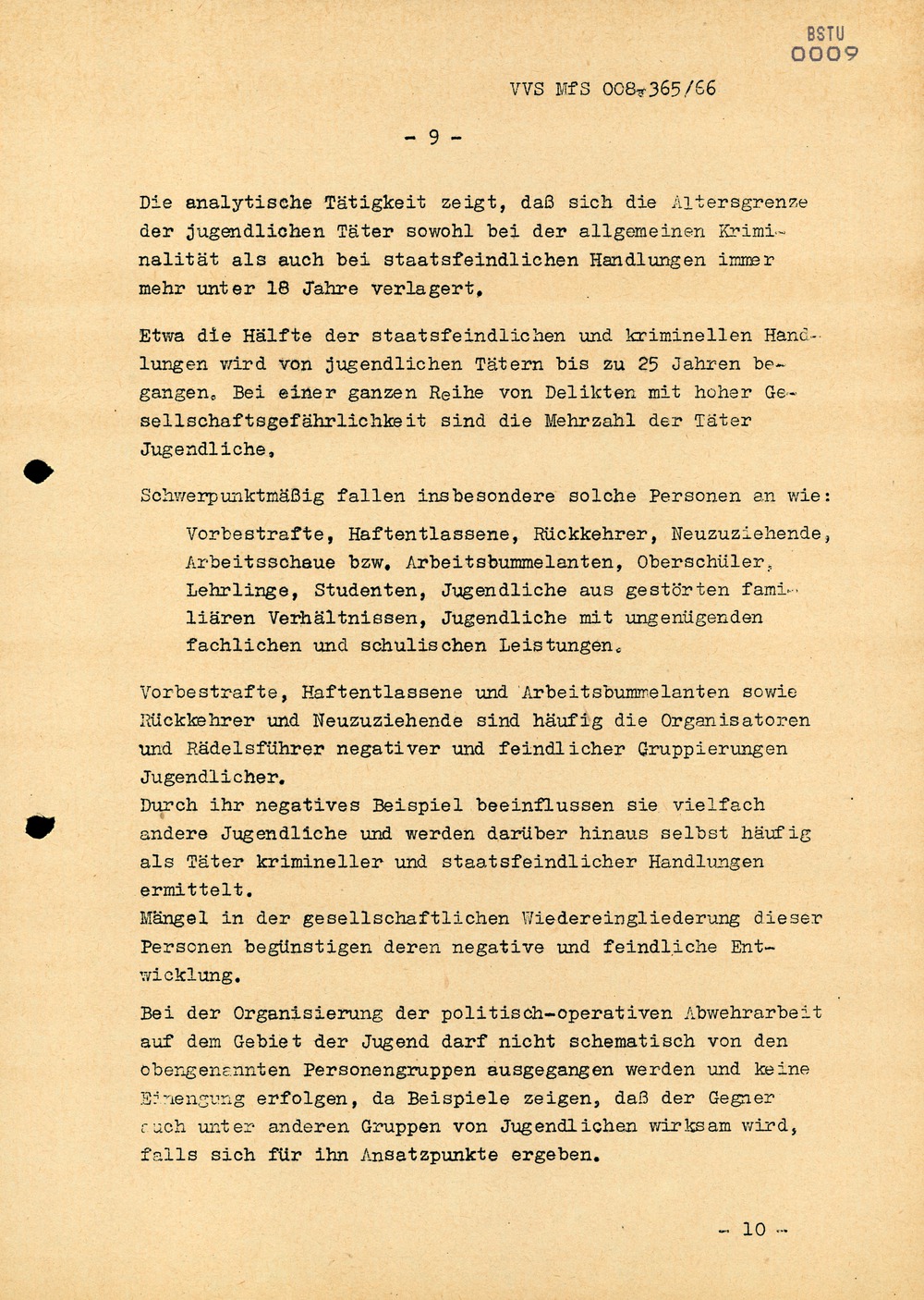 Dienstanweisung Nr. 4/66 zur "Bekämpfung politisch-ideologischer Diversion" unter Jugendlichen